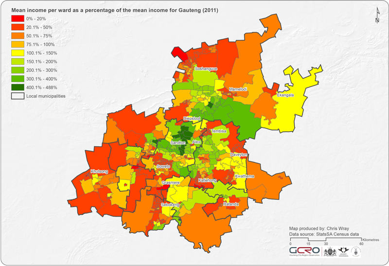 Changing Spatial Inequality Across The Gcr Gcro