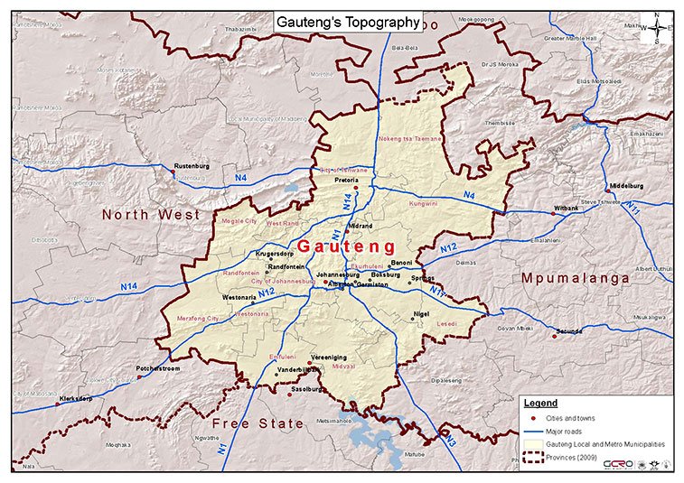 Gauteng’s Topography | GCRO